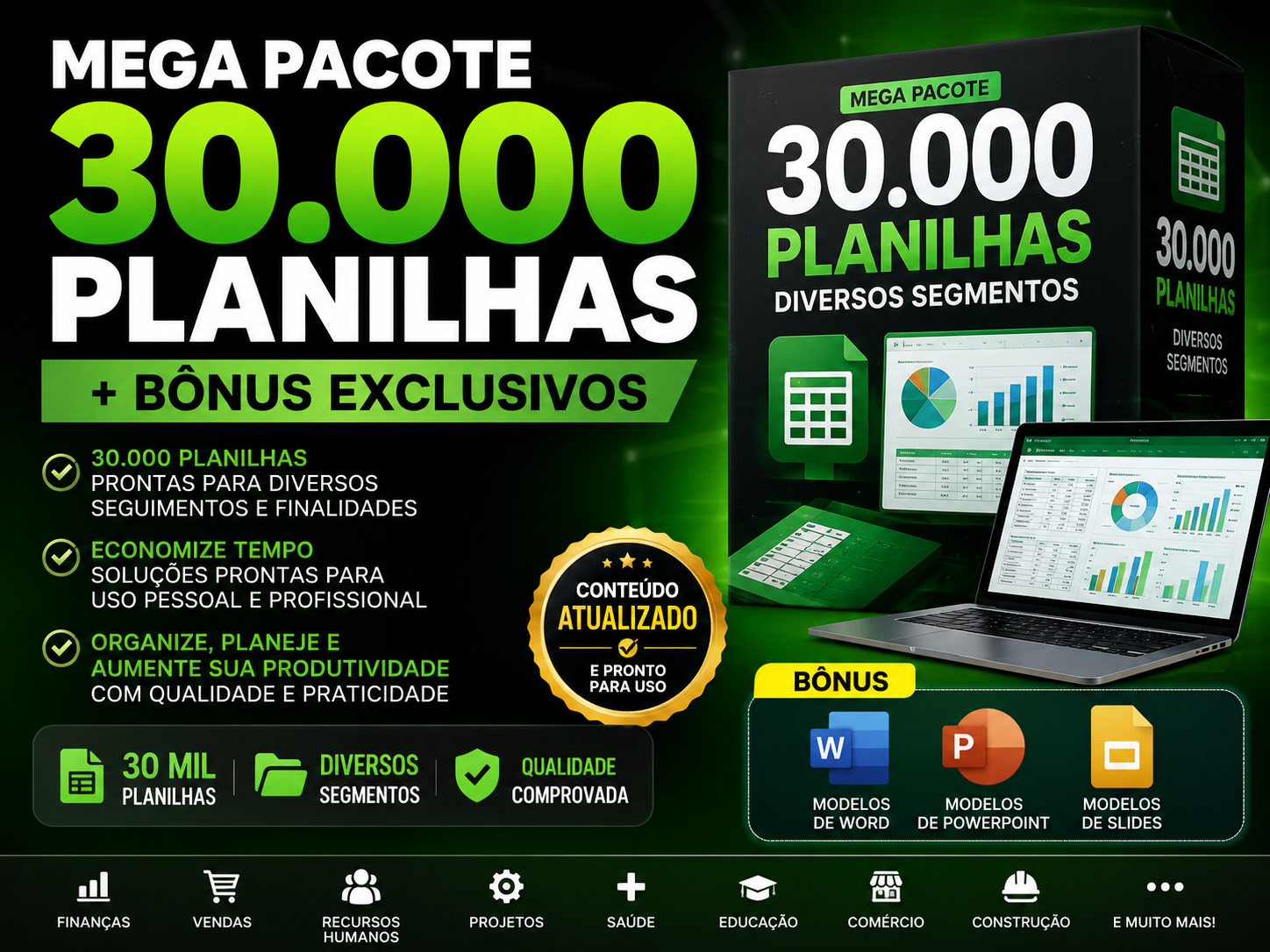 Mega Pacote 30.000 Planilhas